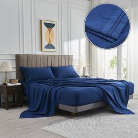 Wodfamy 755524023621 Microfiber Easy Fit Queen Size Bed Sheet Set Extra Soft Deep Pockets