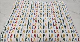 Wondershop 191908872667 Fa La Pattern Christmas Flannel Twin Flat Sheet - Euc