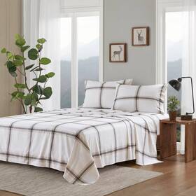 93486969 Woolrich California King 100% Cotton Flannel Sheet Set Tan Plaid 93486969 Woolrich California King 100% Cotton Flannel Sheet Set Tan Plaid
