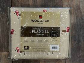 Wr20-2069 Woolrich Twin Flannel Sheet Set Ultra Soft Cotton Premium Tan Dog New