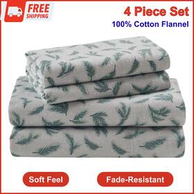 Wr20-4088 Woolrich 100% Flannel Cotton Sheet Set Warm And Fuzzy Bed Sheets With 14 Inch Elastic