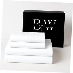 Worldhomefashion 817184026487 100% Organic Cotton Percale Weave Sheet Set Crisp Cool King White