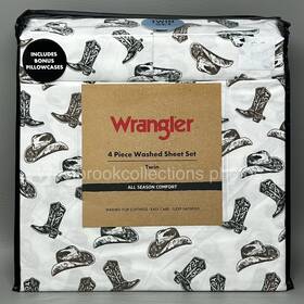 3181cs Wrangler 4pc Twin Sheet Set Cowboy Boots Nft Hats Microfiber Black/brown New 3181cs Wrangler 4pc Twin Sheet Set Cowboy Boots Nft Hats Microfiber Black/brown New