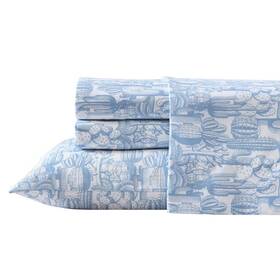 94810721 Wrangler Queen Sheet Set Cactus Toile Blue 94810721 Wrangler Queen Sheet Set Cactus Toile Blue