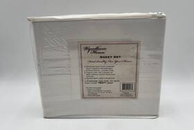 Wyndham House 877806004965 Twin White Sheet Set Hotel Quality Microfiber 4 Pc Bedding New