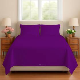 Vycsss400purplesolidq6 Yarns Of Cotton Sleeper Sofa Bed Sheet 100% 400 Thread Count 4 Piece Set Deep Pocke