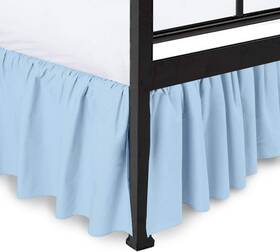 Ycmicrorufflebs12queenlight Yarns Of Cotton Queen Ruffled Bed Skirt With Split Corners - 12 Inch Drop Hotel Quality Brush