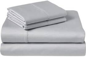 Ycsss400silvergreysolidqueen6 Yarns Of Cotton Sleeper Sofa Bed Sheet Set - Queen Silver Grey Solid Sheets 100% C