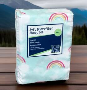 Your Zone 810029072649 Blue Pastel Rainbow Sky Clouds Bed Sheets Kids Full Size Double Wrinkle Resist Your Zone 810029072649 Blue Pastel Rainbow Sky Clouds Bed Sheets Kids Full Size Double Wrinkle Resist