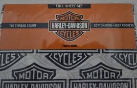 Youth Home 028828007674 New - Harley Davidson Flame Rider Fireball Twin Sheet Set 180 Tc