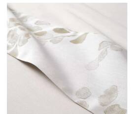 1008911 Yves Delorme Nwt Murmures Queen Flat Sheet Beige Damask Leaves Border France New