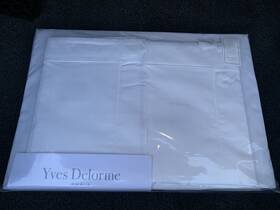 Yves Delorme 158449217705 Parure 4p King Percale Sheet Set France White/white