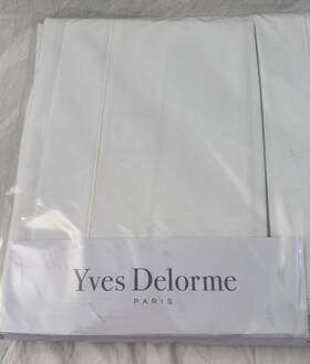 Yves Delorme 315449217712 4 Pc Made In Paris 1200 Ivory Queen Sheet Set Nip