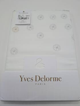 860210 Yves Delorme Neige King Flat Sheet Embroidered Snowflakes Egyptian Cotton Le New 860210 Yves Delorme Neige King Flat Sheet Embroidered Snowflakes Egyptian Cotton Le New
