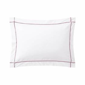 868901 Yves Delorme Athena Pillow Sham By France White Organic Cotton Iris Stitches 868901 Yves Delorme Athena Pillow Sham By France White Organic Cotton Iris Stitches