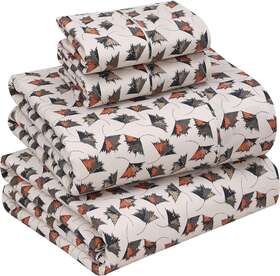 Zainitex Inc 705353841620 Juego De Sabanas Floral Blancas Queen Size 100% Algodon Suave 4 Piezas En Oferta