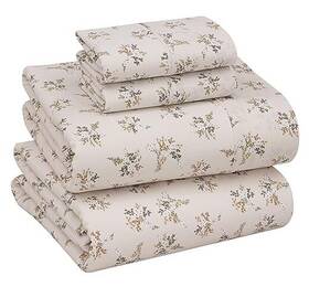 Zainitex Inc 810076498805 100% Cotton Sheets Size Set 4 Pieces Soft And Breathable Queen Twin Spring