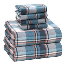 Zainitex Inc 810159793896 Flannel Sheets 6 Pcs Sheet Set - 100% Cotton Size King Dynasty Zainitex Inc 810159793896 Flannel Sheets 6 Pcs Sheet Set - 100% Cotton Size King Dynasty