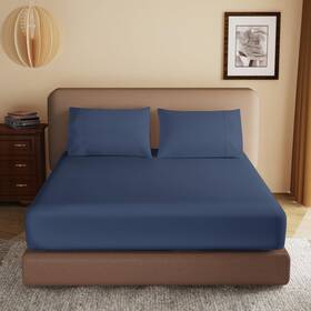 Zaizaihome 749664728065 100% Egyptian Cotton Fitted Sheet Queen Size 600 Thread Count 16 Inch Deep Pocke