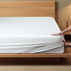 Zaizaihome 749664733465 Twin Fitted Sheet Onlynatural Fibre 400 Tc From Bamboo Viscose 1 Pc Bottom