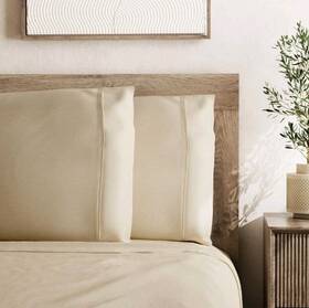 Zenna Home 043197012456 Seed And Stone Recycled Cotton Percale Bed Sheet Set Soft Queen Beige 4-piece Zenna Home 043197012456 Seed And Stone Recycled Cotton Percale Bed Sheet Set Soft Queen Beige 4-piece