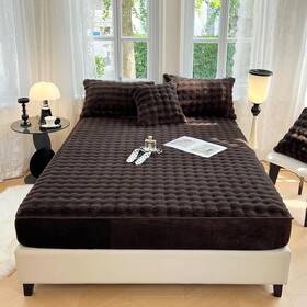 B0df2v1y7q Ziqinpsq Plush Shaggy Fitted Sheet King Size-velvet Faux Fur