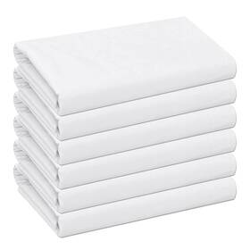 Zoyer 677355362390 Flat Sheets Only Twin Size 6 Pack Double Brushed Microfiber Bed Extr