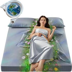 Zubisu 744759407795 Grounding Sheets King Size - 90% Organic Cotton 10% Pure Silver Fiber Earthing G