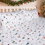 Gogreen Microfiber Christmas Sheet Set Deep Pocket Fit 16" Soft Bedding. Fixed Price $24.99.