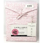 Laura Ashley Heirloom Ditzy Percale Cotton King Sheet Set Light Pink White Nwt. Fixed Price $111.91.