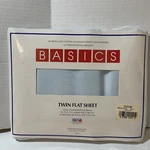 Vintage Twin Size Solid Flat Sheet Light Blue Usa Nos Retro Basics Bedding. Fixed Price $18.99.