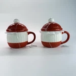 Christmas Target Bullseye 16OZ Red Knit Sweater Hat Lid Hot Coco Mug Set New. Fixed Price $25.99.