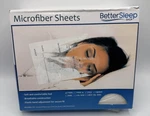 Better Sleep Shop 3 Piece Microfiber White Set Twin, New Open Box. Fixed Price $12.91.