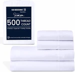 Luxurious 500 Thread Count Supima Cotton King Sheet Set - Ultra Soft & Deep Pock. Fixed Price $85.99.