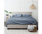 4-PIECE Solid Stone Microfiber King Bed Sheet Set. Fixed Price $38.49.