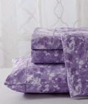 Rt Designers Collection Queen Sheet Set Purple & White Tie-dye Malibu Nwt. Fixed Price $27.99.