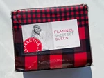 Martha Stewart Collection Lumberjack Plaid 100% Flannel Sheets Queen + Shams. Fixed Price $109.11.
