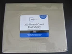 Mainstays Twin Flat Sheet Vallejo Tan Color 200 Tc Cotton Rich Blend Nos. Fixed Price $9.75.