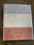 Sabana Home Dora Luxury Flat Sheet - King White/ Dusk Blue. Fixed Price $38.12.