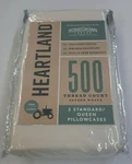 Heartland Homegrown 500 Tc Wrinkle Resistant Standard / Queen Pillowcases Ivory. Fixed Price $14.99.