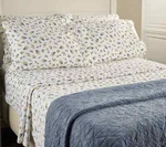 Home Reflections 1000TC Cotton Blend Sheet Set W/ Extra Cases Floral Queen. Fixed Price $44.99.