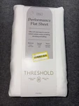 Threshold Full 400 Thread Count Performance Flat Sheet Sour Cream 100% Cotton. Fixed Price $14.00.