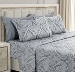 Lux Decor Collection Bed SHEETS-6 Pc King Size SHEETS-1800 Thread Count Brushed. Fixed Price $35.00.
