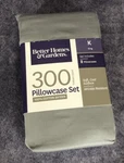 Better Homes Gardens Pillowcases Set Of Two King Size 300 Thread Count Gray New. Fixed Price $14.99.