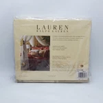 Ralph Lauren Villa Camelia Stripe Queen Flat Sheet New Cotton Tan Cream Nos. Fixed Price $149.77.