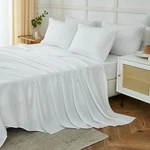 Ilavande White King Sheets Set 6 Piece,hotel Luxury Super Soft 1800 Series Mi.... Fixed Price $34.85.