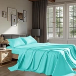Queen Size 100% Cotton 1200 Tc Egyptian Sheet Set - Lake Green, Deep Pocket. Fixed Price $299.99.