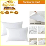 Queen Size Pillowcases Set Of Cotton 20X30 Breathable White Envelope Closure. Fixed Price $11.67.