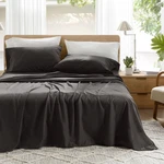 Piece 100 Cotton Sheets Full Black Breathable Soft Bed Set 14 Elastic Fits. Fixed Price $44.64.