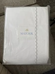 Matouk Astrid 100% Cotton Percale 350TC Twin Sheet Set, Silver. Fixed Price $240.00.
